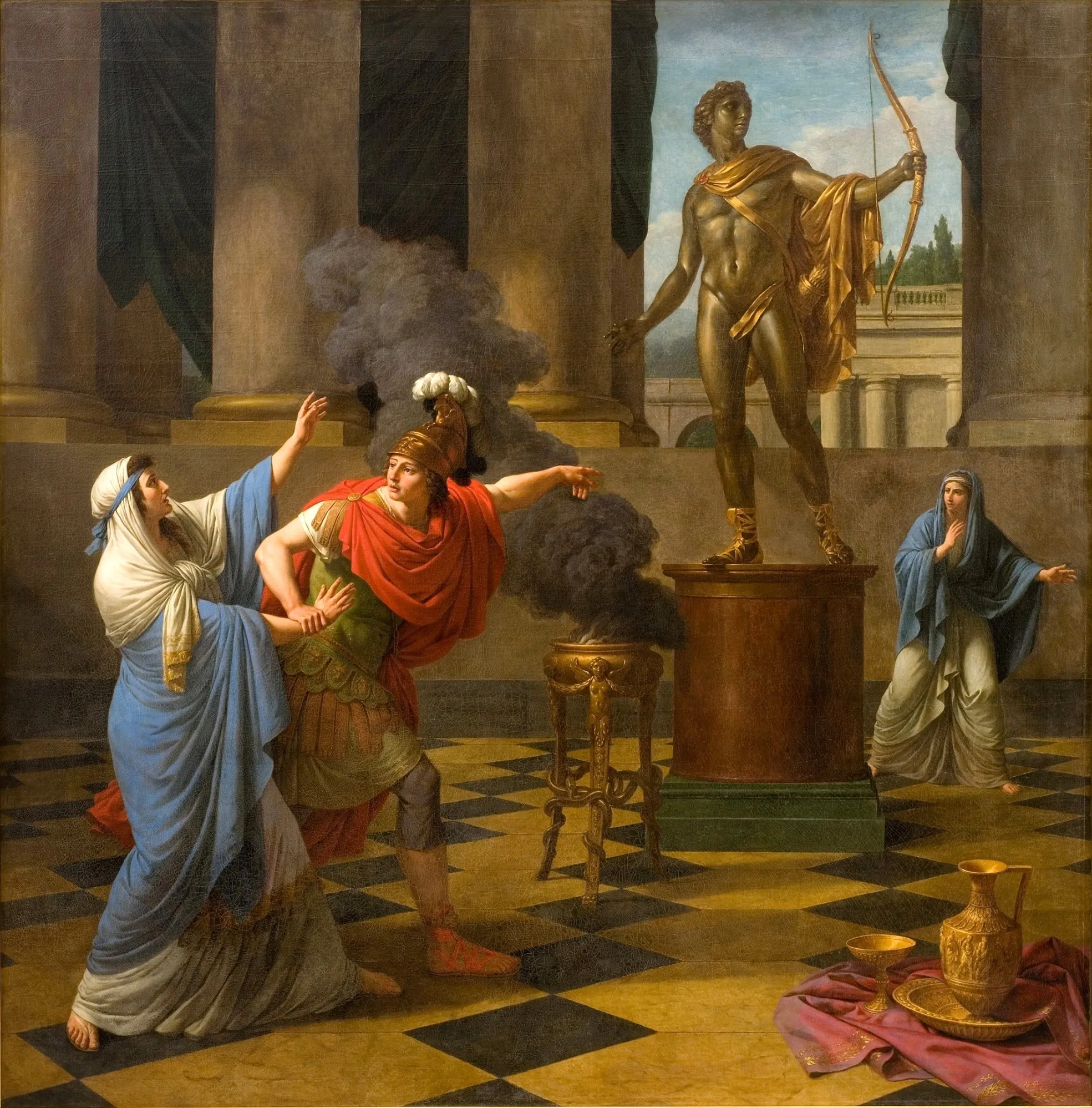 Capa do episódio #64: Alexandre consulta o oráculo de Apolo, Louis-Jean-François Lagrenée. Domínio público, via Wikimedia Commons
