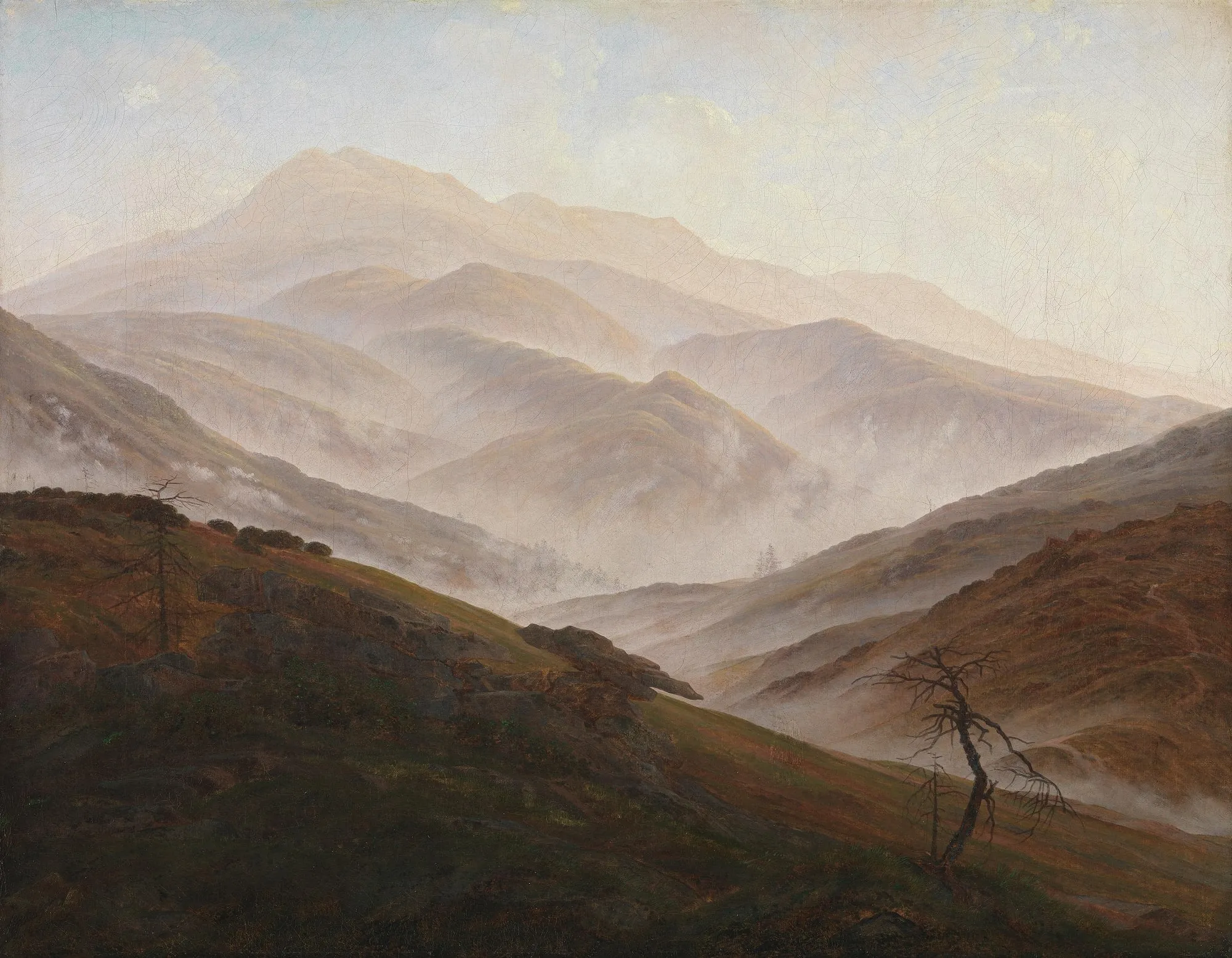 Capa do episódio #58: Paisagem do Riesengebirge com neblina subindo, Caspar David Friedrich. Domínio público, via Wikimedia Commons