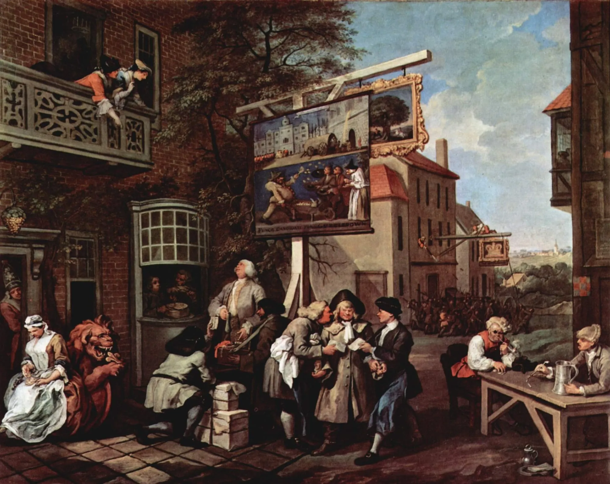 Capa do episódio #55: Humours of an Election: Canvassing for Votes, William Hogarth. Domínio público, via Wikimedia Commons