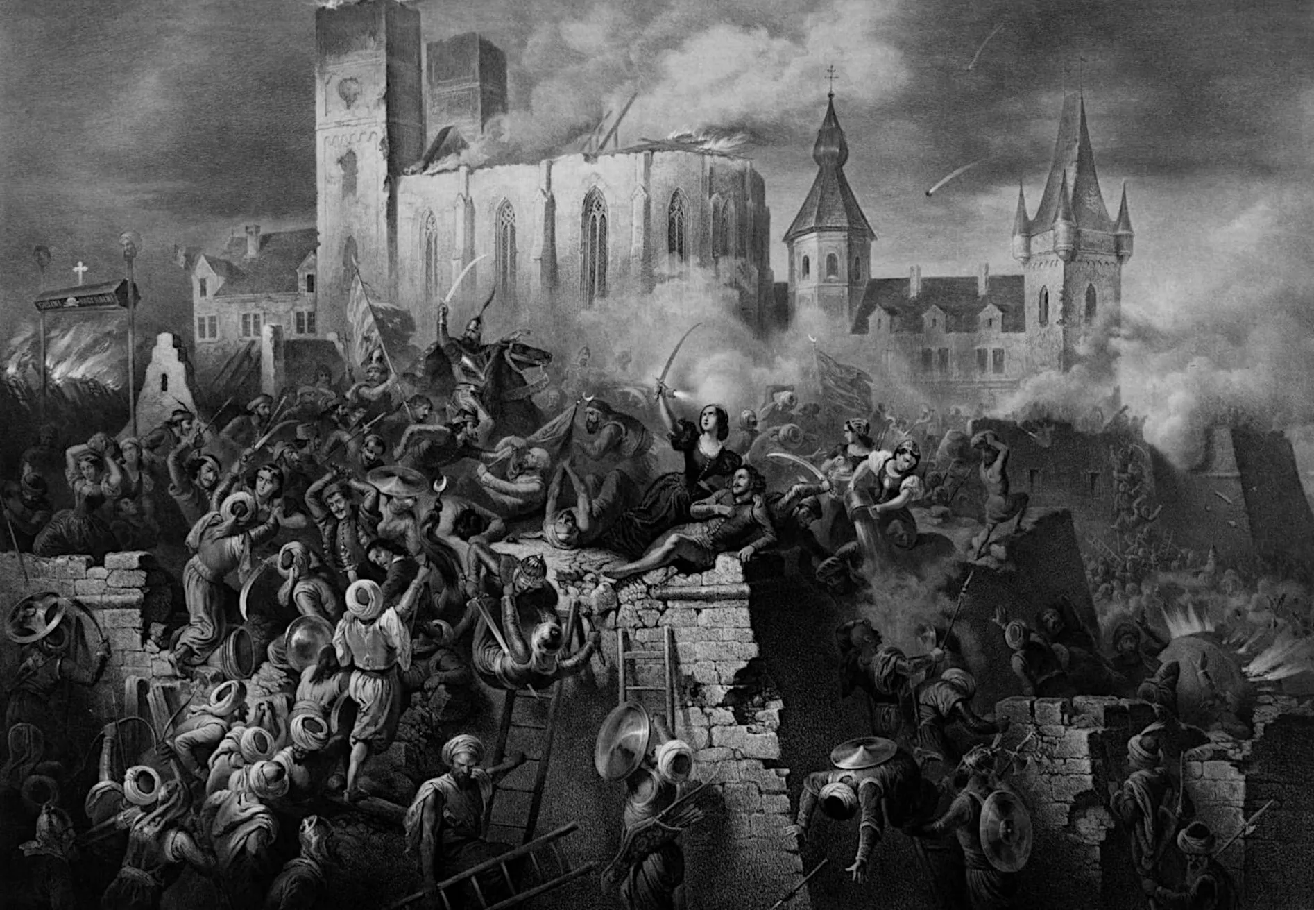 Capa do episódio #29: O cerco de Eger, Béla Vizkelety e Franz Kollarž. Domínio público, via Wikimedia Commons