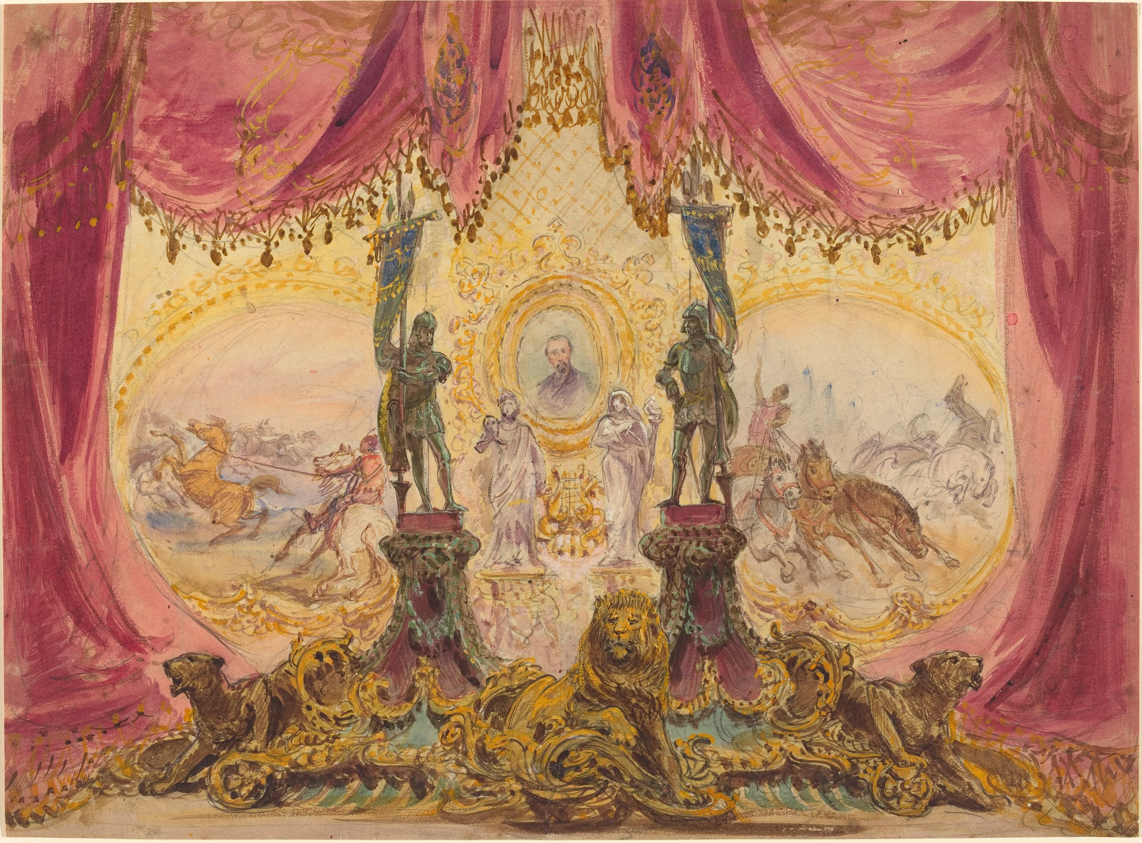 Capa do episódio #13: Stage Set With Paintings and Statues, de Robert Caney / National Gallery of Art. CC0, via Wikimedia Commons