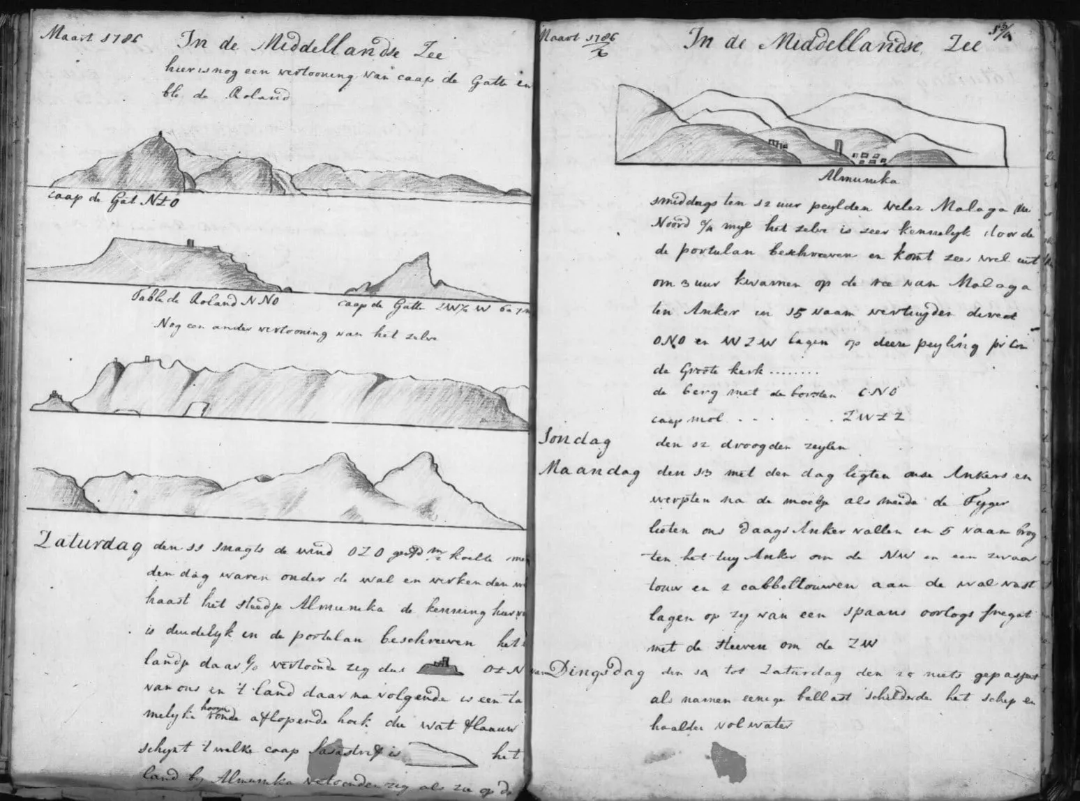 Capa do episódio #57: Página do diário de bordo do navio de guerra holandês Medea, 1786, A.A. Buyskes. Domínio público, via Wikimedia Commons