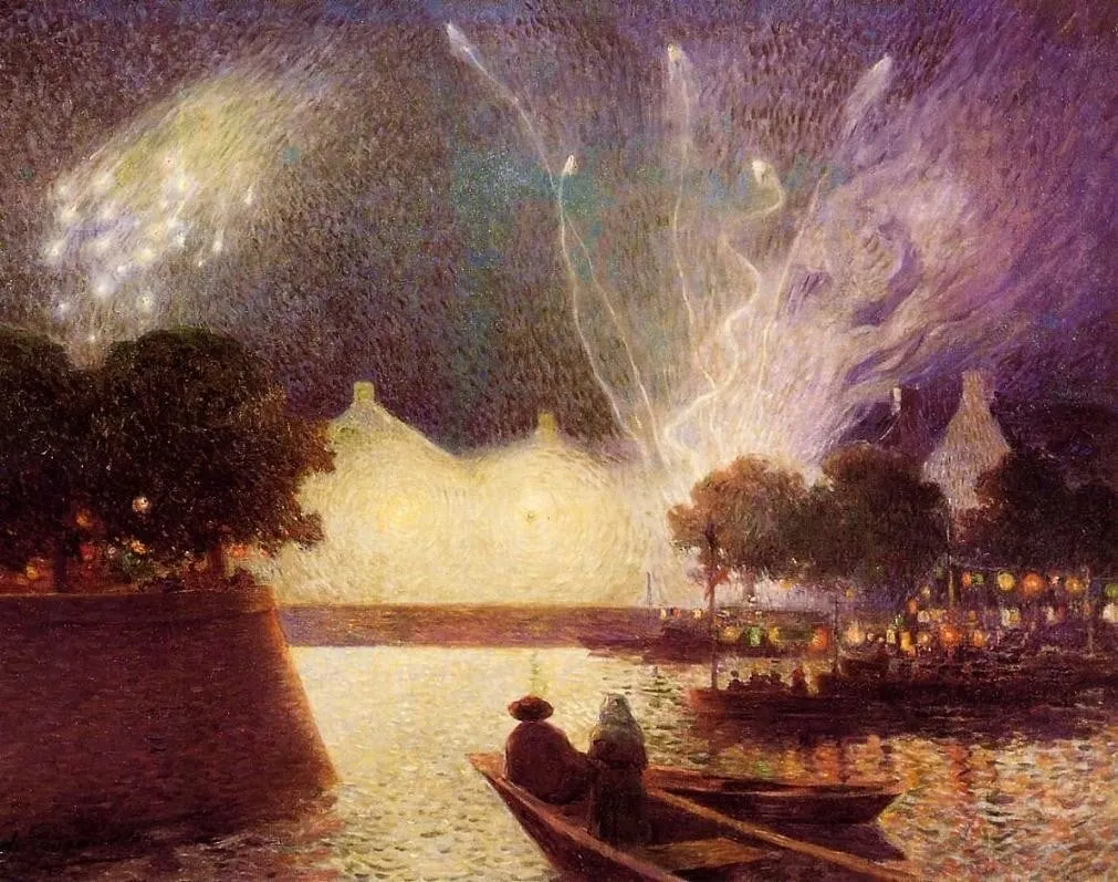 Capa do episódio #65: Fogos de artifício sobre o porto, Ferdinand du Puigaudeau. Domínio público, via Wikimedia Commons