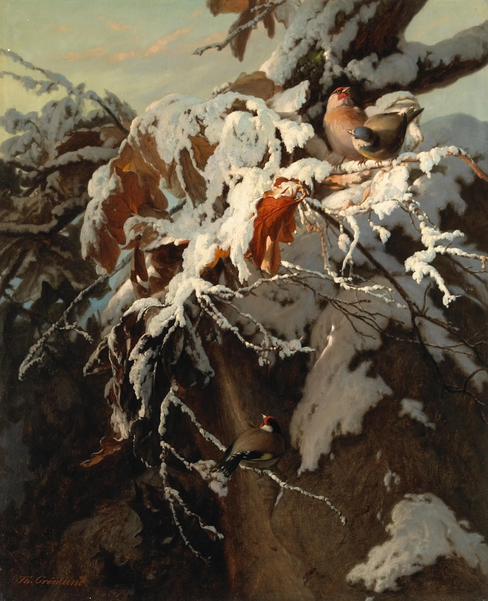 Capa do episódio #25: Pássaros na neve, Theude Grønland. Domínio público, via Wikimedia Commons