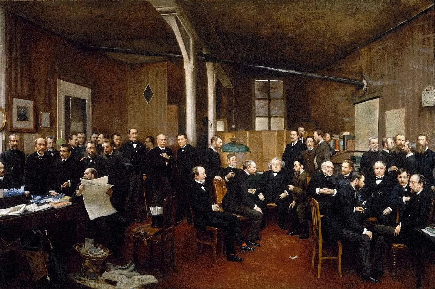 Capa do episódio #78: A redação do Journal des Débats, Jean Béraud. Domínio público, via Wikimedia Commons