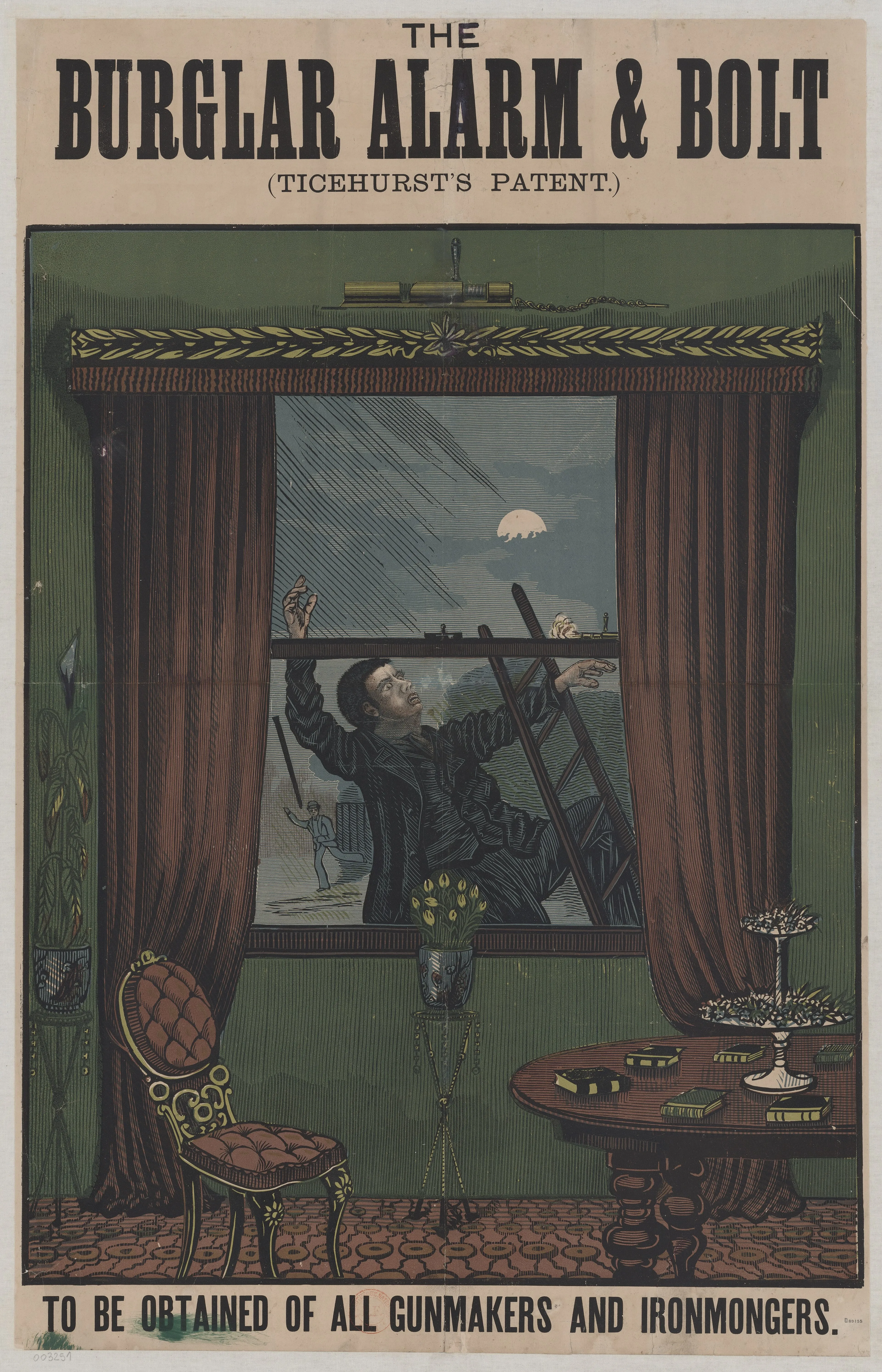 Capa do episódio #9: The Burglar Alarm and Bolt (c. 1900), cartaz, Gallica / BnF. Domínio público, via Wikimedia Commons