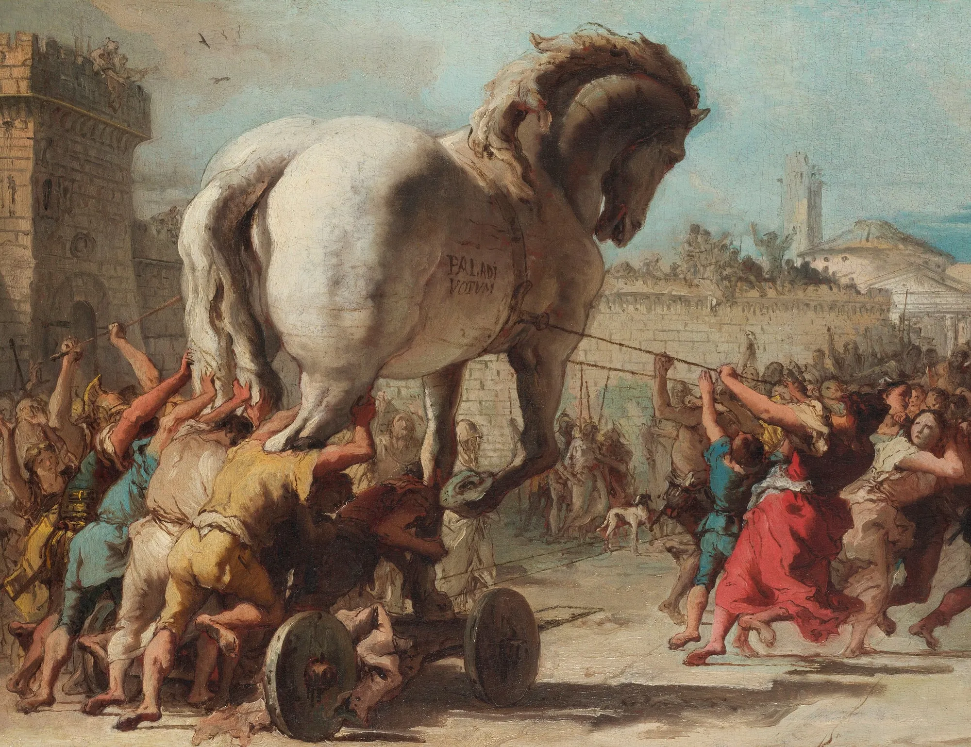 Capa do episódio #75: A procissão do cavalo de Troia, Giovanni Domenico Tiepolo. Domínio público, via Wikimedia Commons